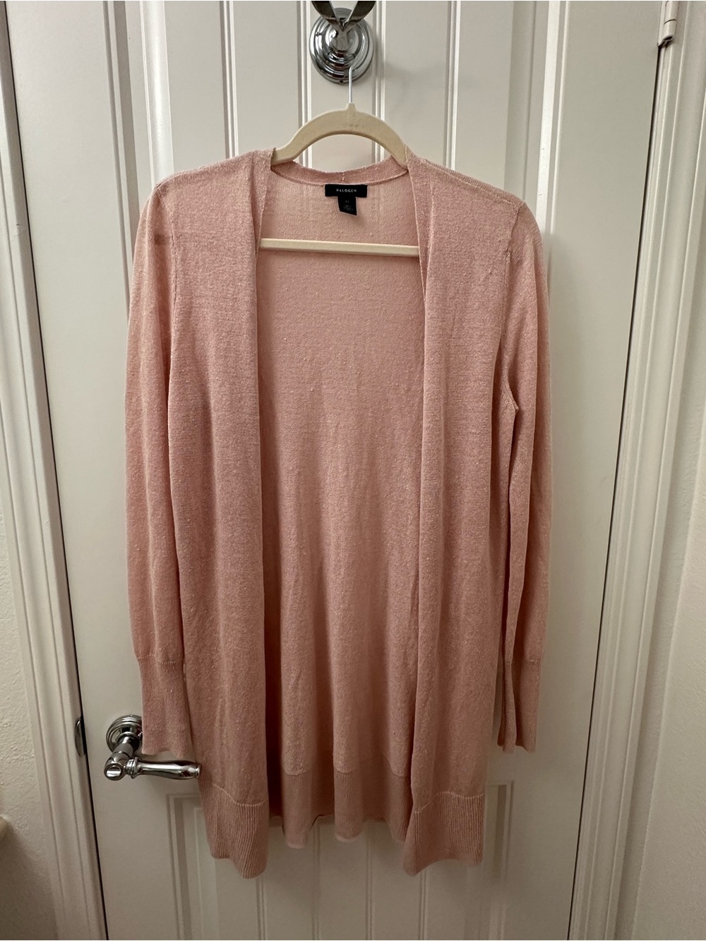 Halogen Blush Pink Open-Front Cardigan